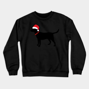 Black Lab Santa Santa Labrador Crewneck Sweatshirt